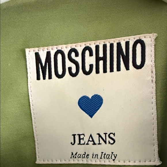 *Designer* Moschino Jeans Oversized Olive Green coach Jacket US34/M Unisex - Picture 5 of 10